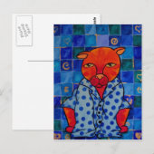 Katzen Pajamas Postkarte (Vorne/Hinten)