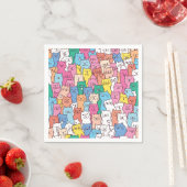 Katzen-Papier-Servietten, Kitty Kitten Party Serviette (Beispiel)