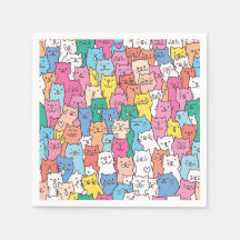 Katzen-Papier-Servietten, Kitty Kitten Party