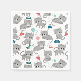 Katzen-Papier-Servietten, Kitty Kitten Party Serviette