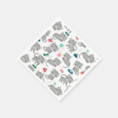 Katzen-Papier-Servietten, Kitty Kitten Party Serviette (Ecke)