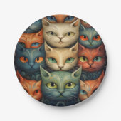 Katzen Pappteller (Vorderseite)