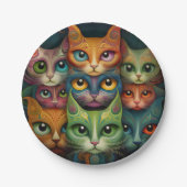 Katzen Pappteller (Vorderseite)