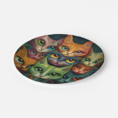 Katzen Pappteller (Schrägansicht)