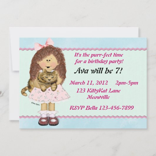 Katzen-Party Einladung (Vorderseite)
