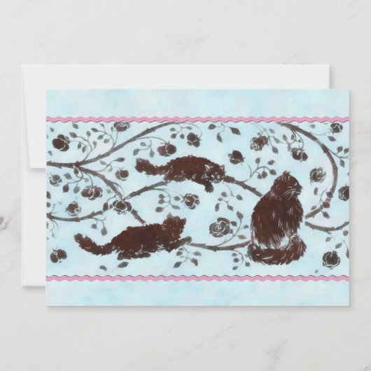 Katzen-Party Einladung (Rückseite)