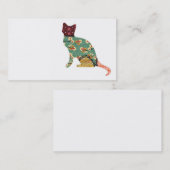 Katzen-Patchwork-Haustier-Visitenkarten Visitenkarte (Vorne/Hinten)