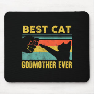 Katzen-Patengottin Vintage-Katzen zum Muttertag Mä Mousepad