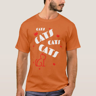 Katzen pd19 Retro T-Shirt