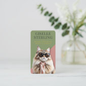 Katzen-Pflege-Experte Visitenkarte (Stehend Vorderseite)