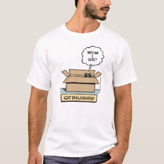 Katzen-Philosophie-grundlegender T - Shirt