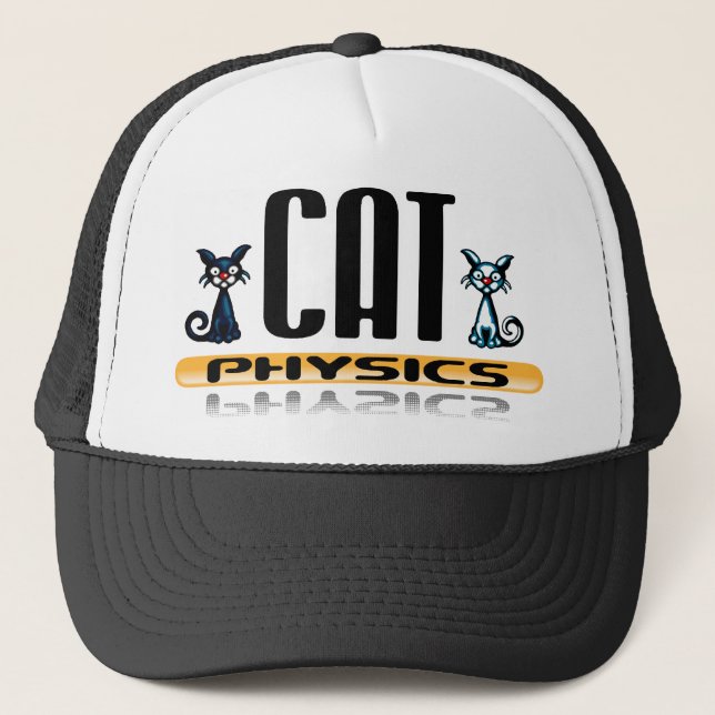 Katzen-Physik-Hut Truckerkappe (Vorderseite)