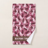 Katzen Pink Camouflage Badhandtuch Set (Handtuch)