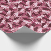Katzen Pink Camouflage Geschenkpapier (Ecke)