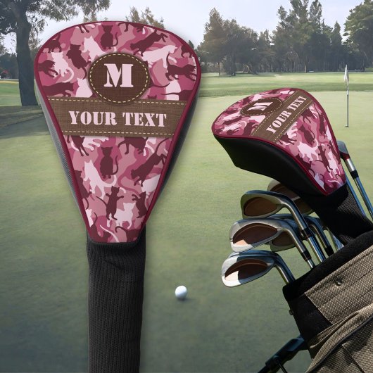 Katzen Pink Camouflage Golf Headcover