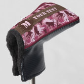 Katzen Pink Camouflage Golf Headcover (3/4 Vorderseite)