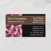 Katzen Pink Camouflage Horizontale Visitenkarte (Vorderseite)