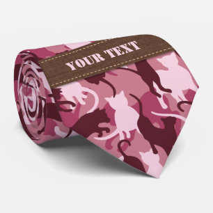 Katzen Pink Camouflage Krawatte
