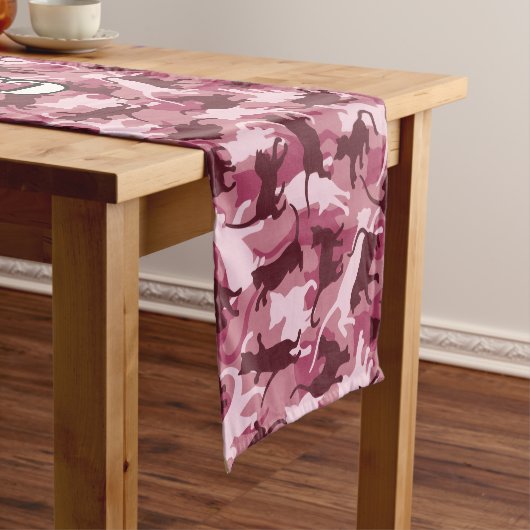 Katzen Pink Camouflage Kurzer Tischläufer (Beispiel)