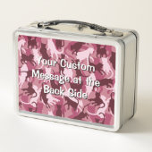 Katzen Pink Camouflage Metall Brotdose (Rückseite)