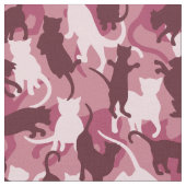 Katzen Pink Camouflage Stoff (Nahaufnahme)