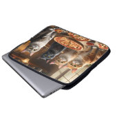 Katzen-Pizza-Nacht,  Laptopschutzhülle (Vorne Knopf)
