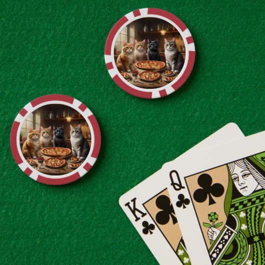 Katzen-Pizza-Nacht, Pokerchips (Pokertisch (doppelt))