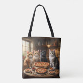 Katzen-Pizza-Nacht, Tasche (Rückseite)