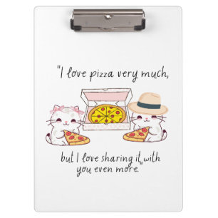 Katzen Pizzakat Klemmbrett