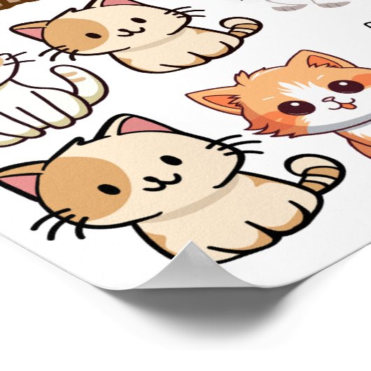 Katzen-Plakat Poster (Ecke)