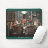 Katzen Poker spielen - Maus-Pad Mousepad (Mit Mouse)