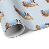 Katzen Poker spielen Rauchen Zigarre Geschenkpapier (Rolleneckpunkt)