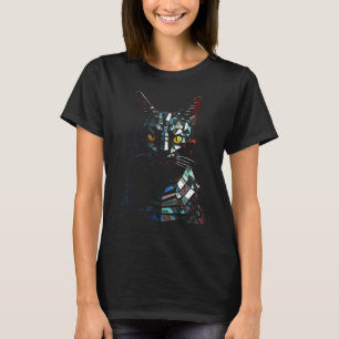 Katzen-Polygon-Fantasy-Kunstwerk - Katzenmotiv Tie T-Shirt