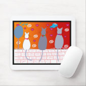 Katzen-Pop-Kunst Mousepad (Mit Mouse)