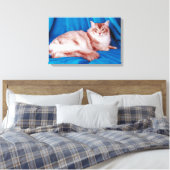 Katzen-Portrait 5 Leinwanddruck (Insitu (Schlafzimmer))
