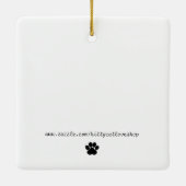 Katzen-Porträt des Sibirier-| Keramikornament (Rückseite)