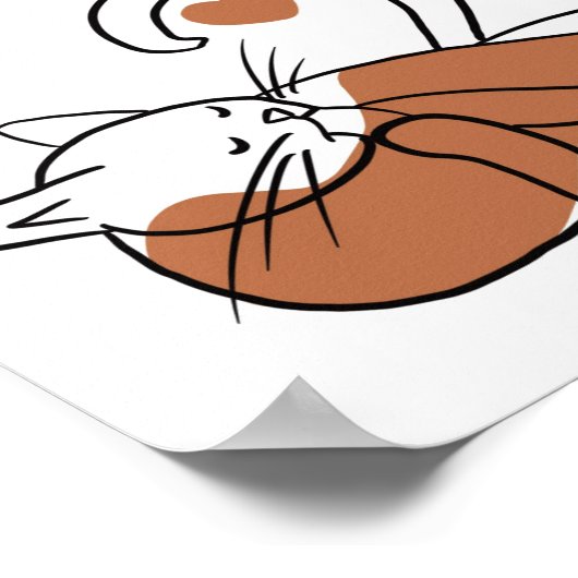 Katzen-Posen. Poster (Ecke)
