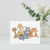 Katzen! Postkarte (Stehend Vorderseite)