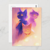 Katzen Postkarte (Vorne/Hinten)