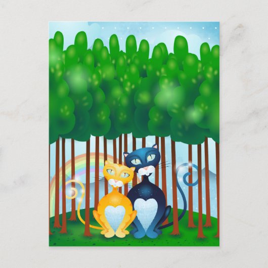 Katzen Postkarte (Vorderseite)