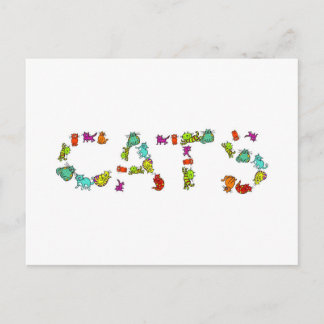 Katzen Postkarte