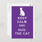 Katzen-Postkarte Behielt Ruhe und Umarmung der Kat Postkarte (Vorne/Hinten)