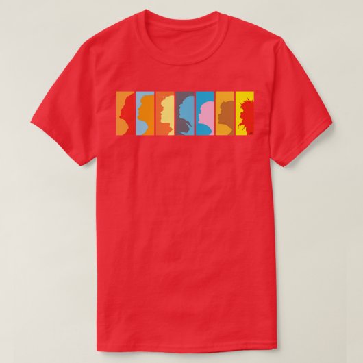 Katzen Profil Horizontal T-Shirt (Design vorne)