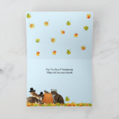 Katzen, Pumpkins und Herbstlaube Karte (Innenseite)