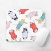 KATZEN-PYJAMA-Mauspad Mousepad (Mit Mouse)