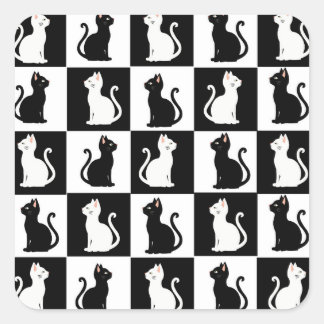 Katzen Quadratischer Aufkleber