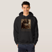Katzen-Quilting-Steampunk Hoodie (Vorne ganz)