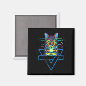 Katzen Rainbow Kitten Überraschung Niedliche Katze Magnet (Vorderseite/Rückseite)