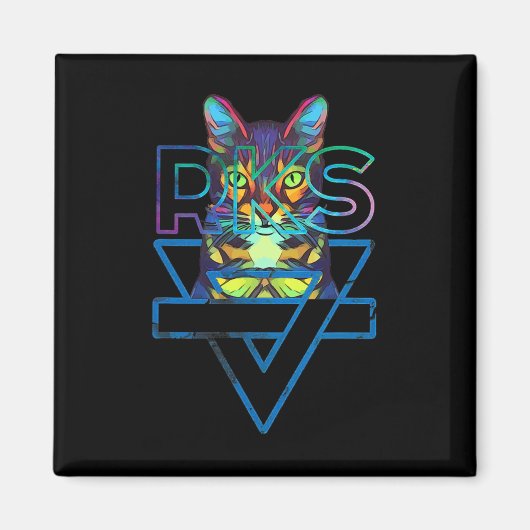 Katzen Rainbow Kitten Überraschung Niedliche Katze Magnet (Vorne)