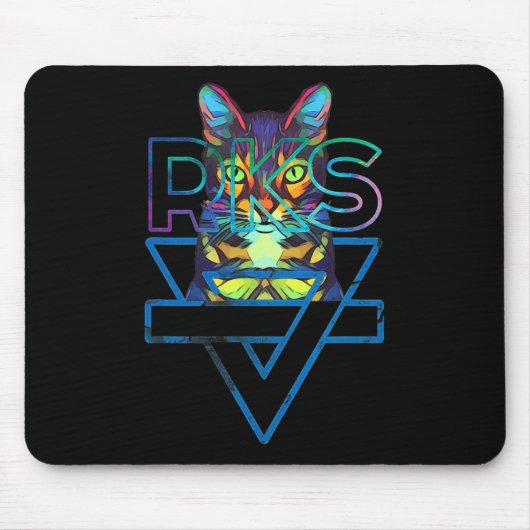 Katzen Rainbow Kitten Überraschung Niedliche Katze Mousepad (Vorne)